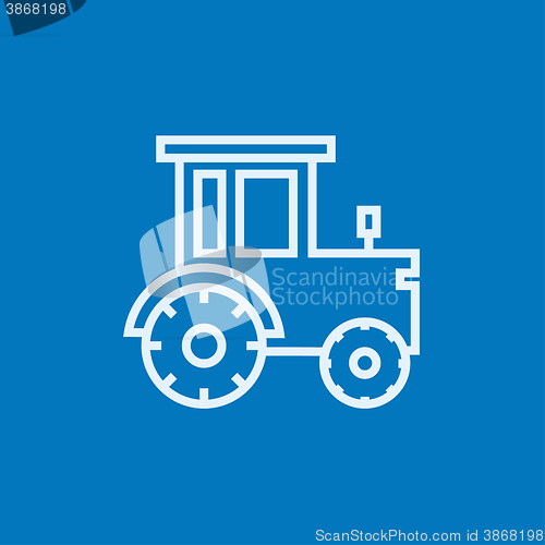 Image of Tractor line icon.