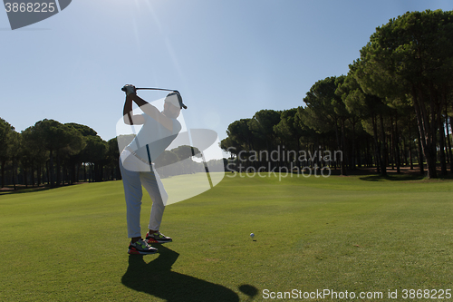 Image of golf player hitting shot