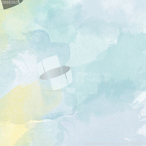 Image of Abstract vector hand-drawn watercolor background