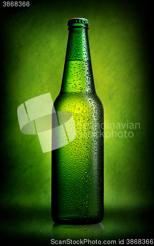 Image of Delicious beer on green