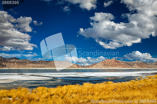 Image of Mountain lake Tso Kar in Himalayas