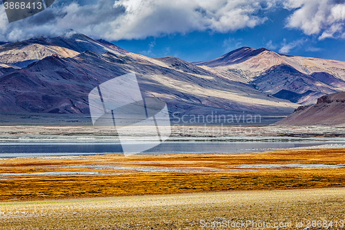 Image of Himalayan lake Tso Kar in Himalayas, Ladakh, India