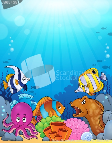 Image of Ocean underwater theme background 5