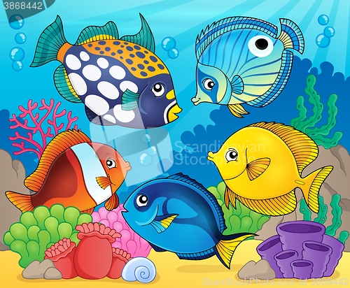 Image of Coral reef fish theme image 8