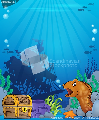 Image of Ocean underwater theme background 6