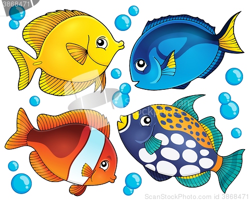 Image of Coral reef fish theme collection 2