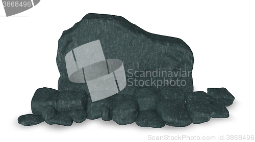 Image of stone board - 3d rendering