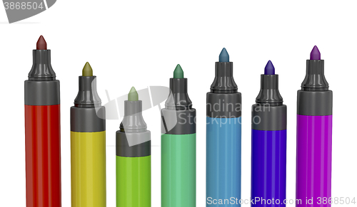 Image of Colorful permanent markers
