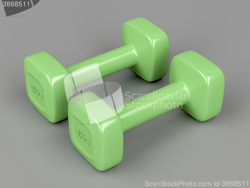 Image of Pair of 3 kg dumbbells