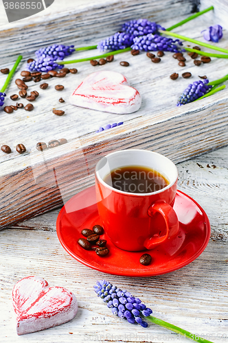 Image of coffee and flowers