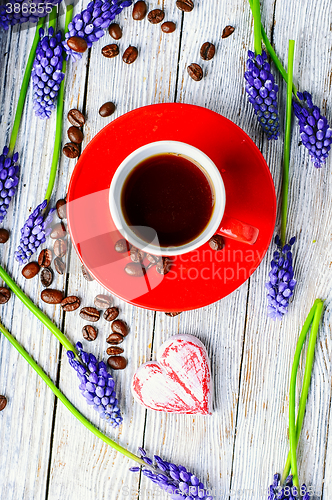 Image of coffee and flowers