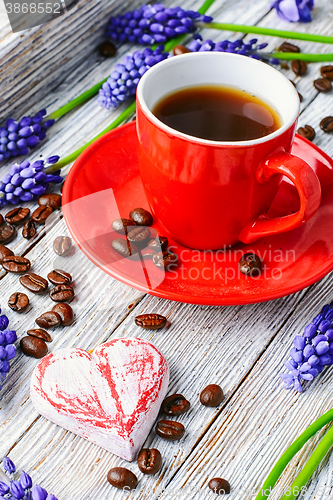 Image of coffee and flowers