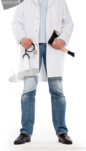 Image of Evil medic holding a small axe