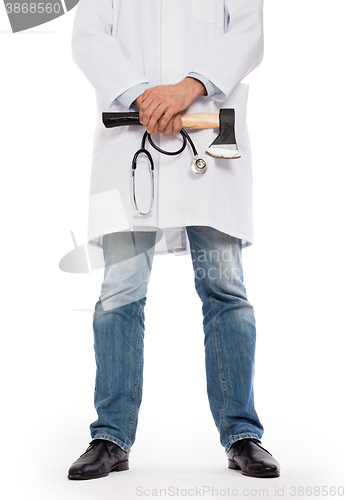 Image of Evil medic holding a small axe