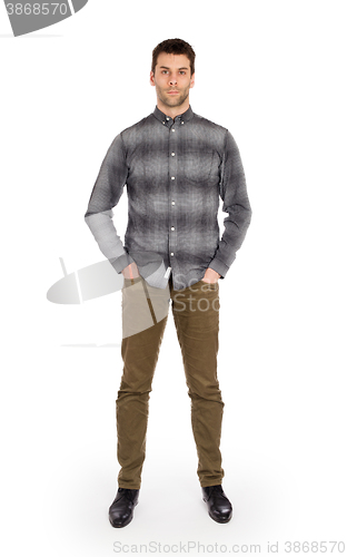 Image of Full body Caucasian man standing