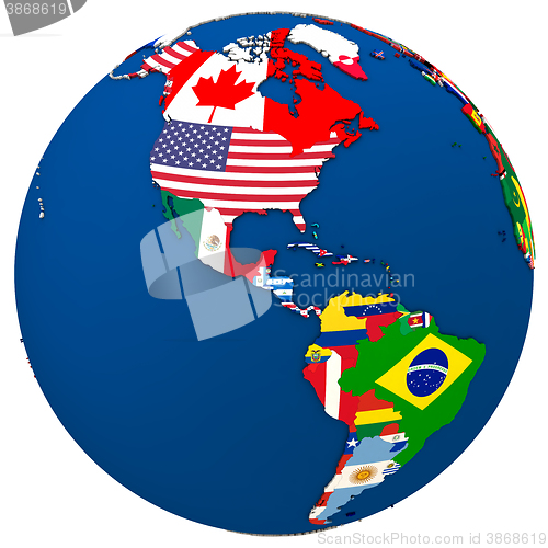 Image of Political Americas map