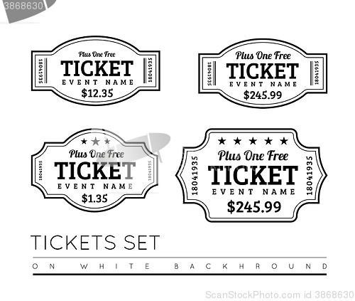 Image of Vector Vintage Ticket Icon