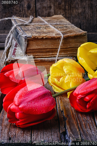 Image of Five cut tulips