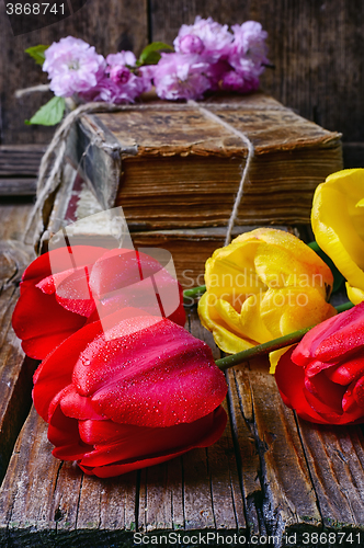 Image of Five cut tulips