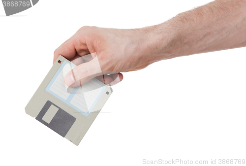 Image of Floppy Disk - Tachnology from the past, isolated on white