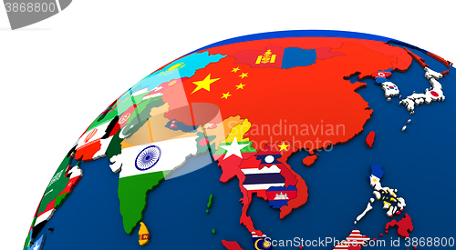 Image of Political Asia map