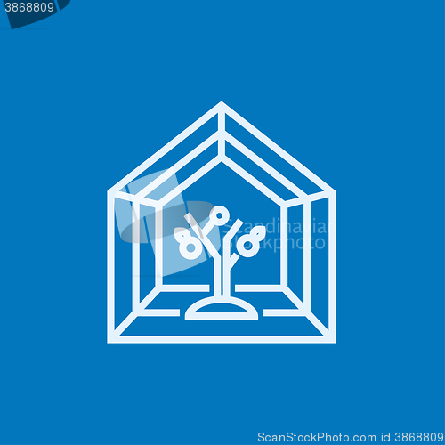 Image of Greenhouse line icon.