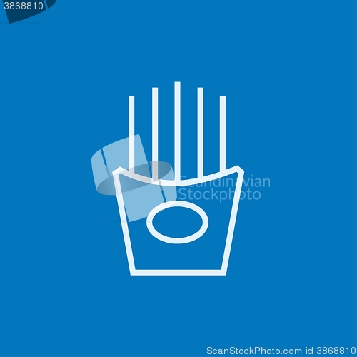 Image of French fries line icon.