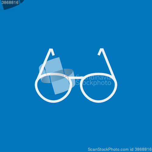 Image of Eyeglasses line icon.