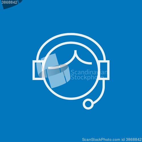 Image of Customer service line icon.