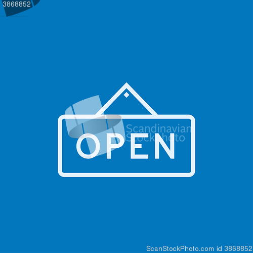 Image of Open sign line icon.