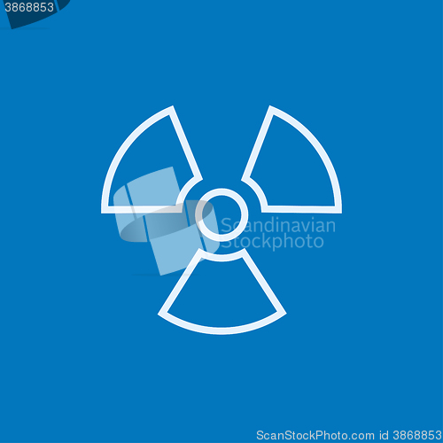 Image of Ionizing radiation sign line icon.