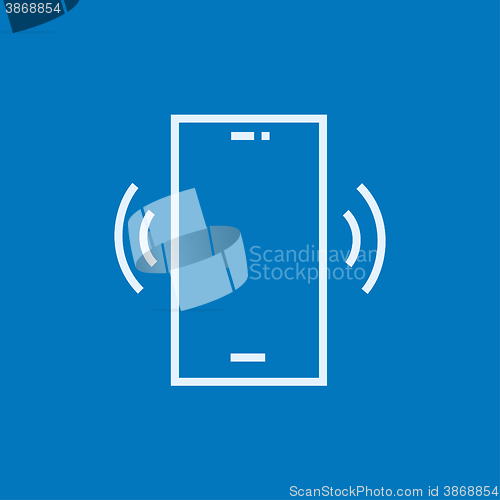 Image of Vibrating phone line icon.