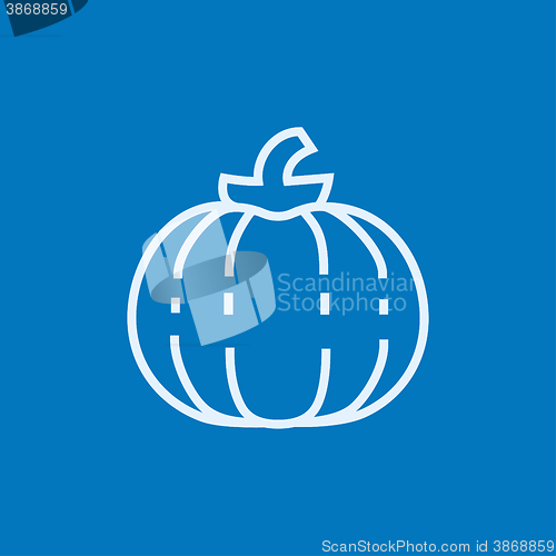 Image of Pumpkin line icon.