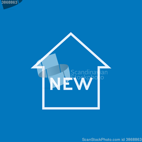 Image of New house line icon.