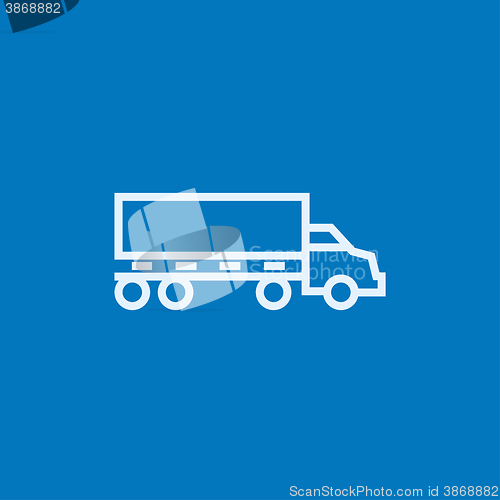 Image of Delivery truck line icon.