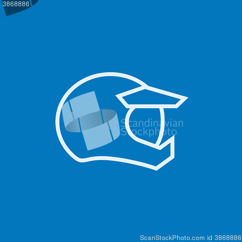 Image of Motorcycle helmet line icon.