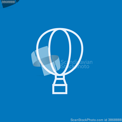 Image of Hot air balloon line icon.