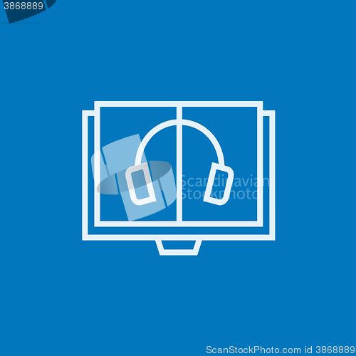Image of Audiobook line icon.