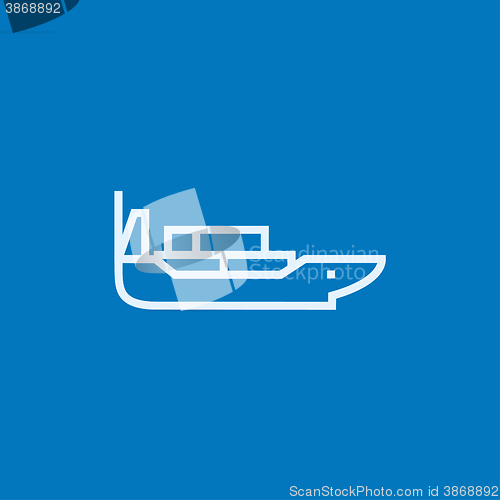 Image of Cargo container ship line icon.