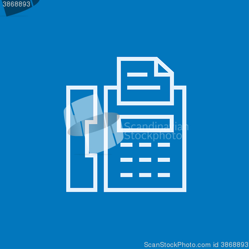 Image of Fax machine line icon.