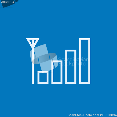 Image of Mobile phone signal sign line icon.