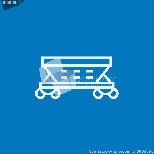 Image of Cargo wagon line icon.