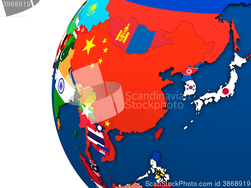 Image of Political east Asia map