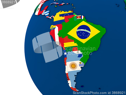 Image of Political south America map