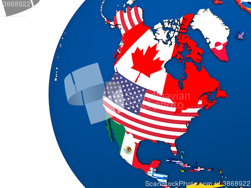 Image of Political north America map