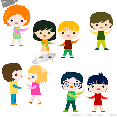 Image of kids character set 