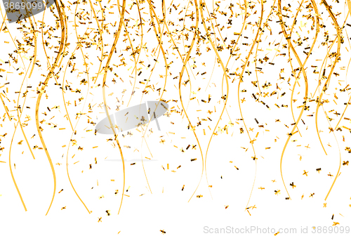 Image of falling gold confetti