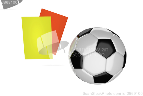 Image of soccer ball and cards