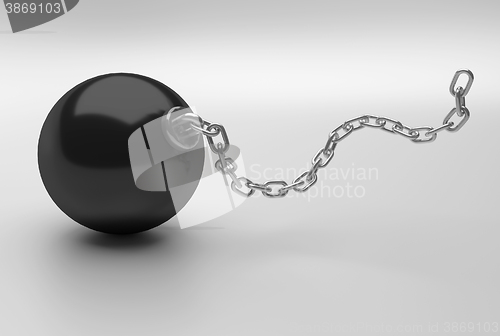 Image of heavy ball with long chain