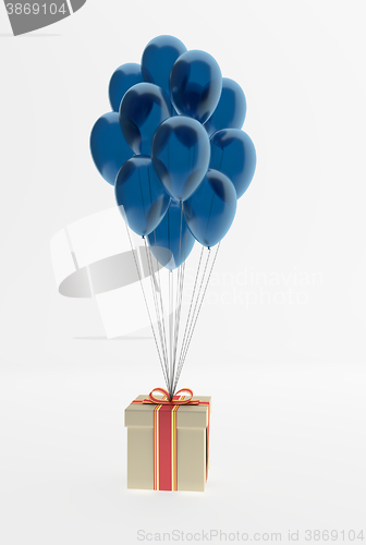 Image of bunch of balloons and present